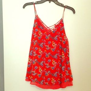 Flowy, floral tank top